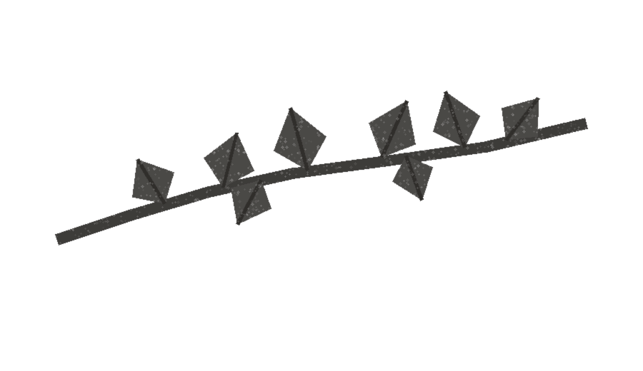 A rough printed branch crossing the page